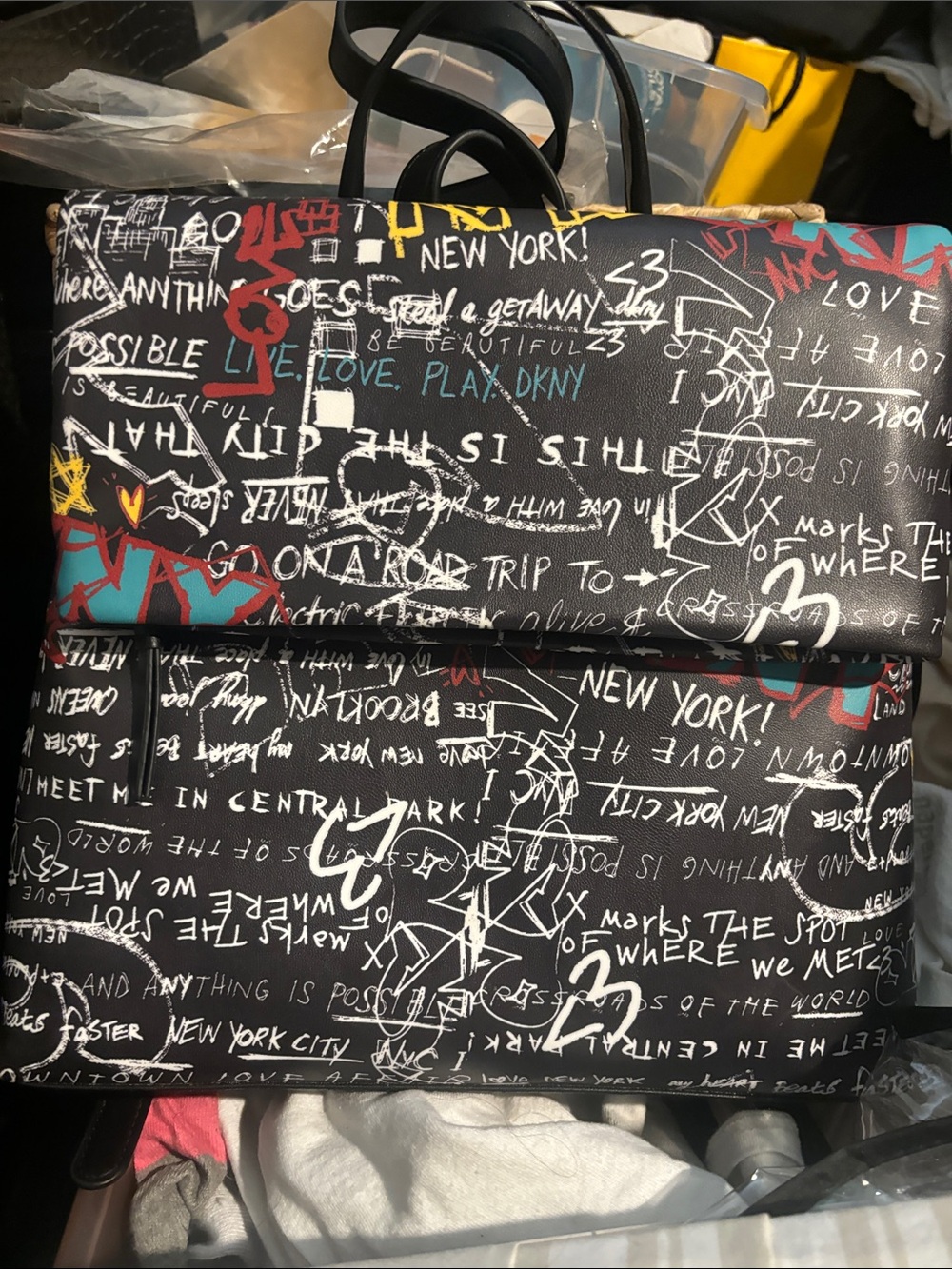 NWT DKNY graffiti Bookbag